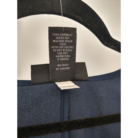 Lane Bryant Kimono Top Plus 26/28 Tie Front Long Sleeve Chiffon Duster Navy‎ NWT - Picture 8 of 10